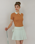 Falcosia White Pleated Skirt