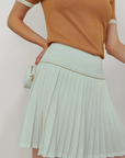 Falcosia White Pleated Skirt