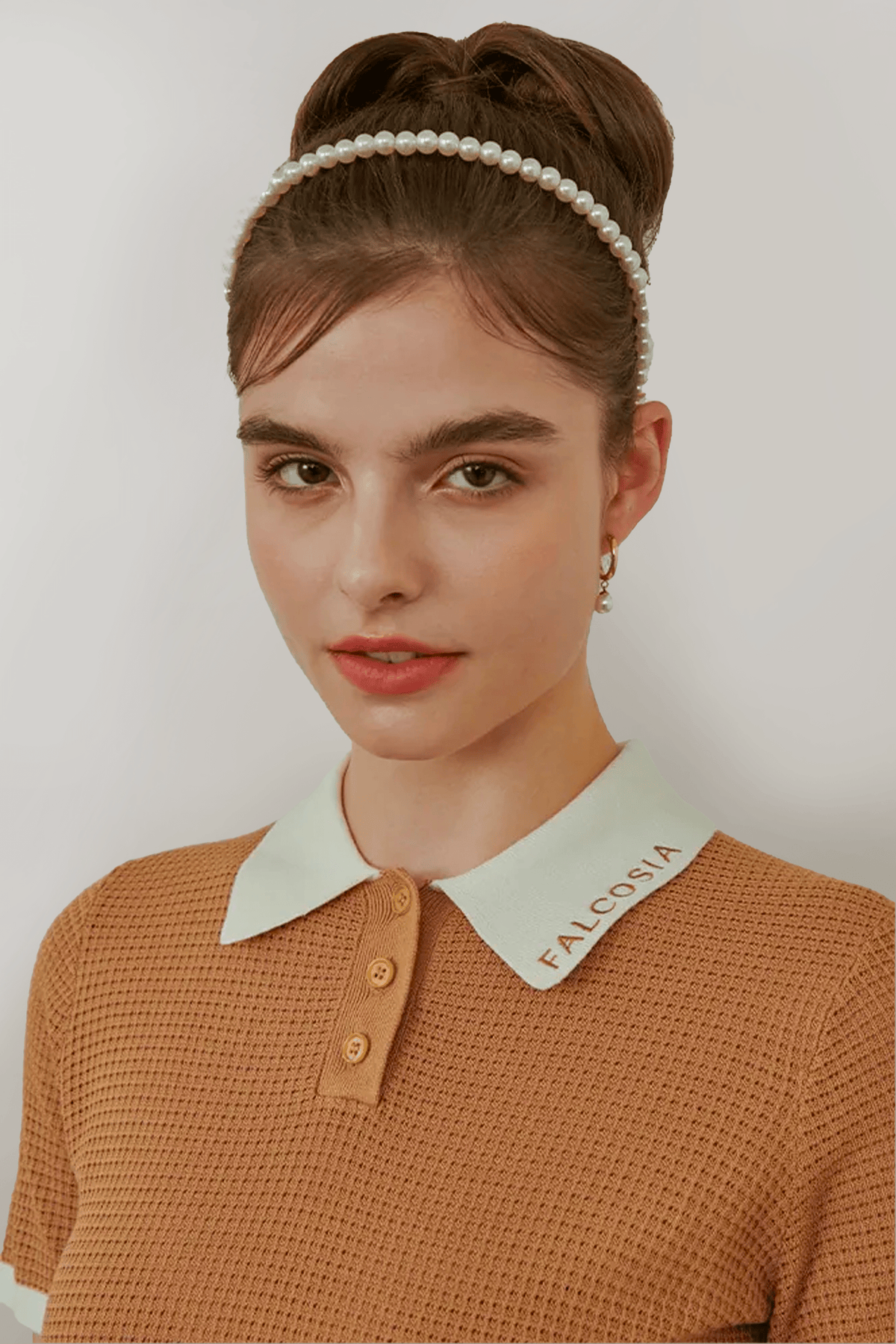 Falcosia Brown Knit Waffle Top - Erthe Golf