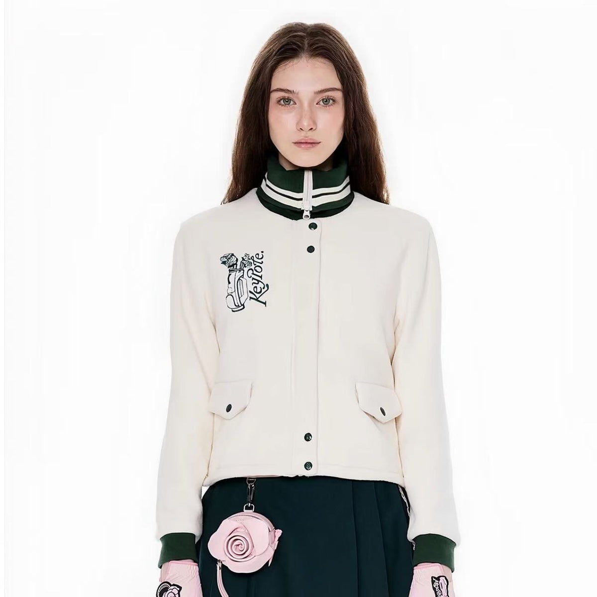 Keypote Women's Fleece Jacket - Green - Erthe Golf