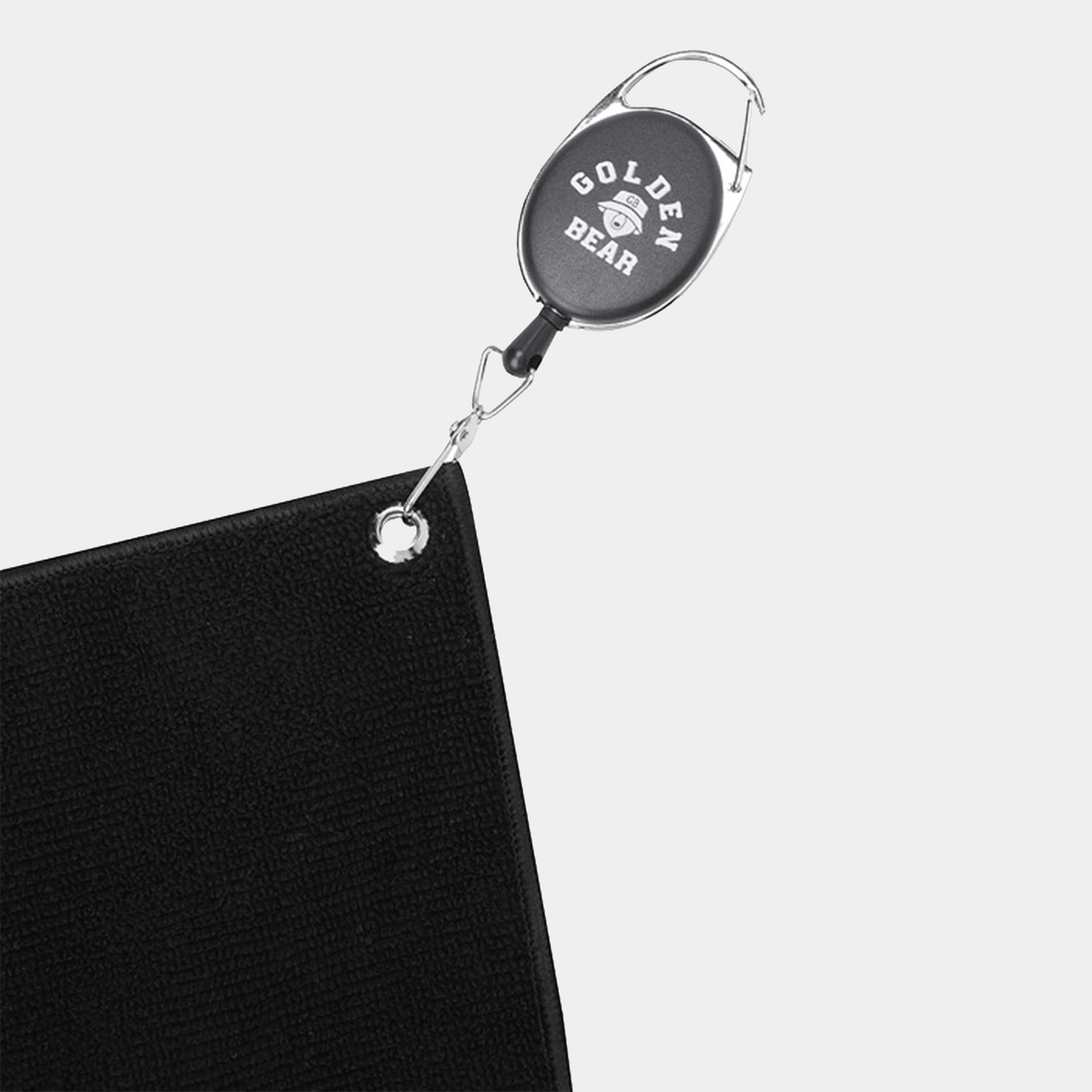 Bucket Bear Square Ball Towel - Black - Erthe Golf