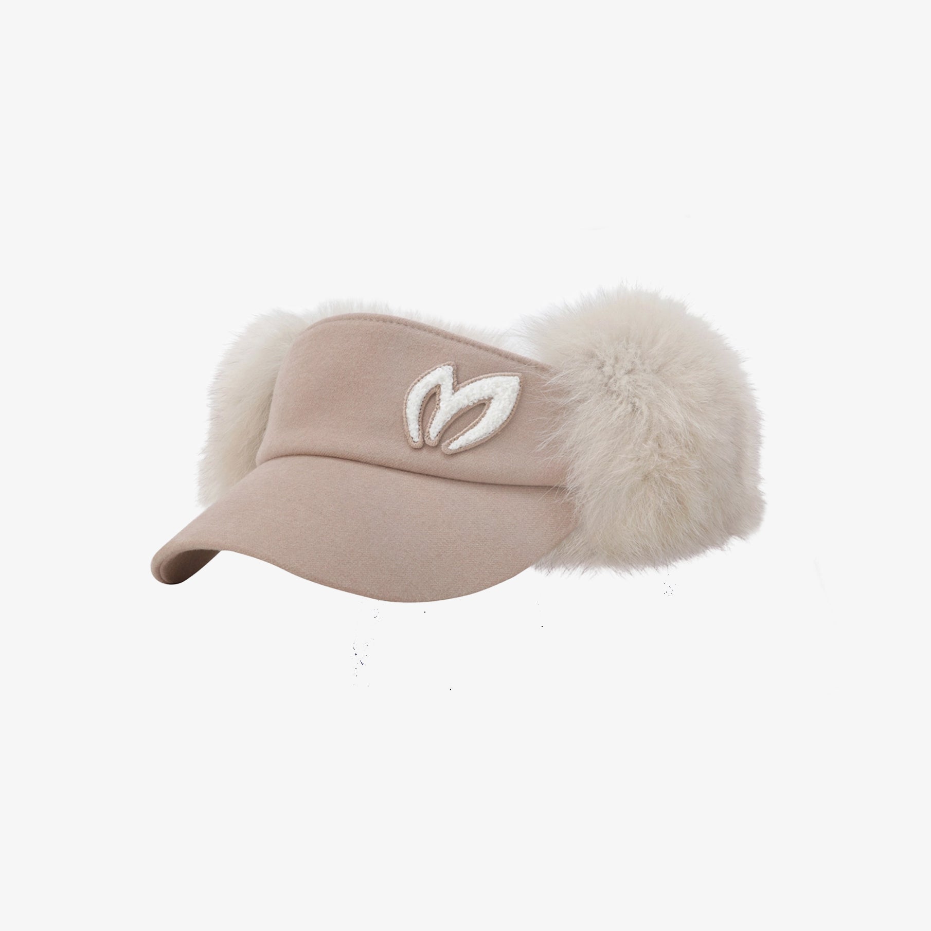 Master Bunny Edition Women's Fur Visor - Beige - Erthe Golf