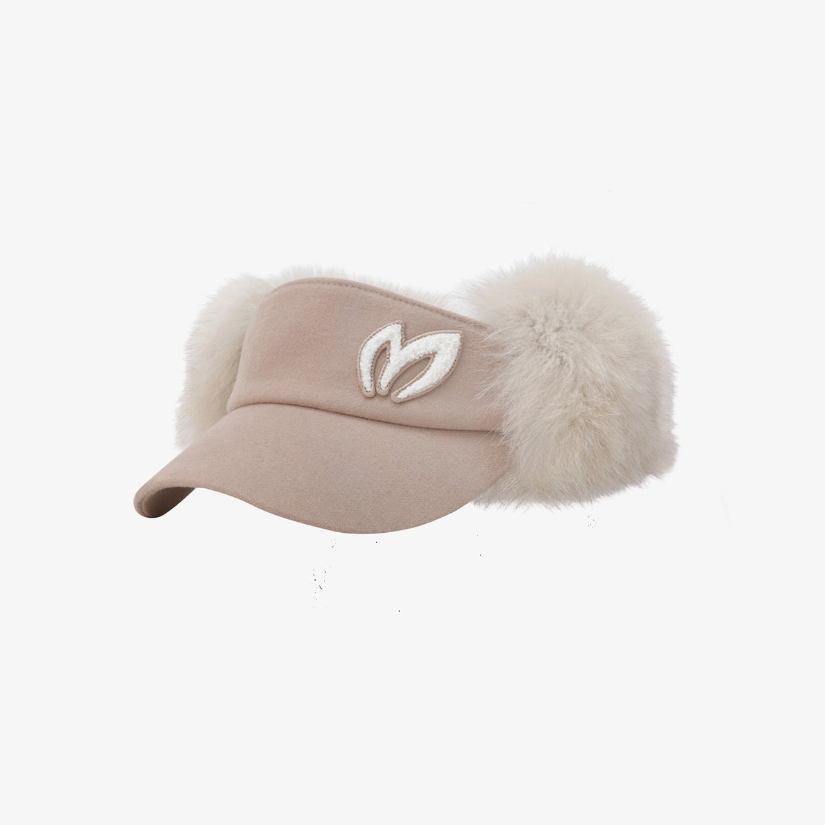 Master Bunny Edition Women's Fur Visor - Beige - Erthe Golf