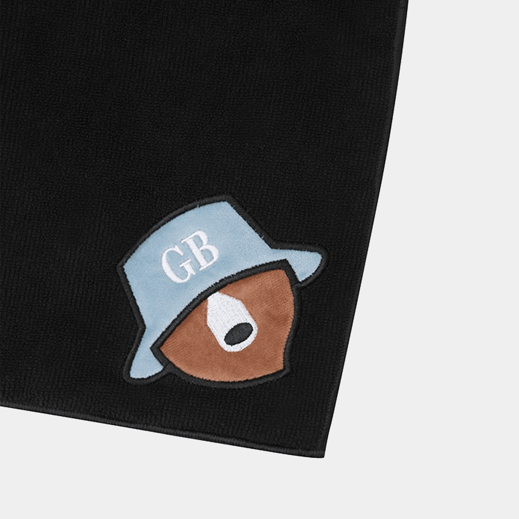 Bucket Bear Square Ball Towel - Black - Erthe Golf