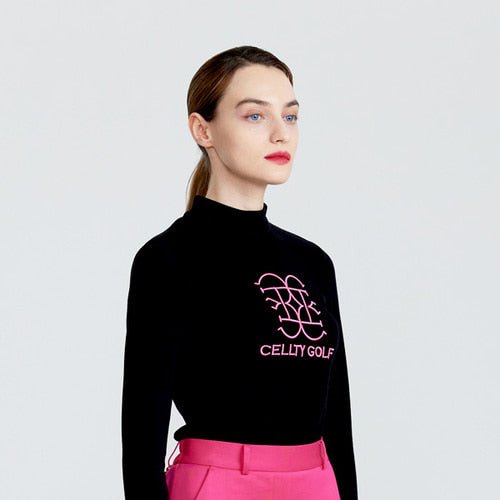 Cellty Pink Embroidery Long Sleeve - Erthe Golf