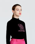 Cellty Pink Embroidery Long Sleeve