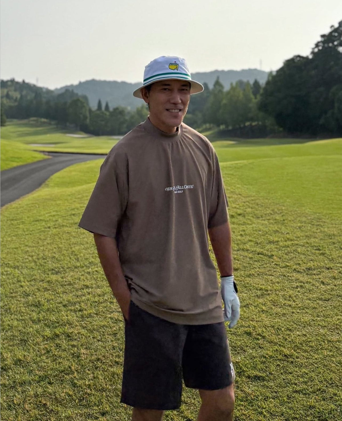 [WAAC x KAJIMURA] Men's Half Pants - Brown - Erthe Golf