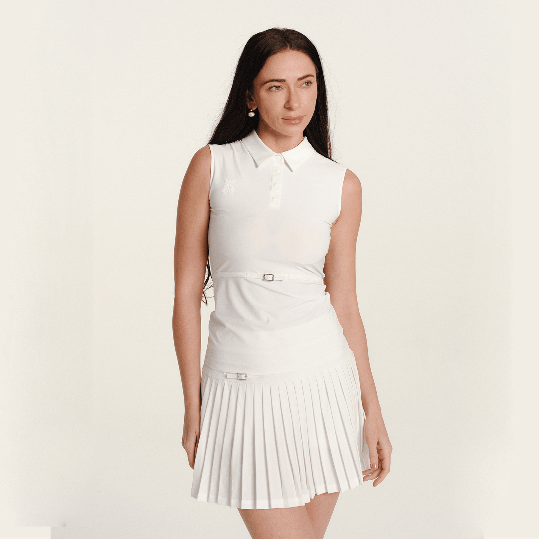 Women's Pleated Skirt - White - Erthe Golf