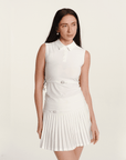 Women's Pleated Skirt - White - Erthe Golf