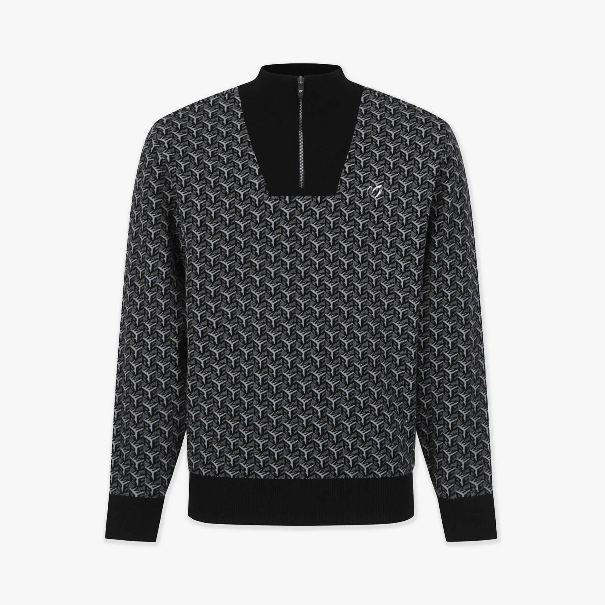 Master Bunny Edition Men's Zip Top - Grey - Erthe Golf