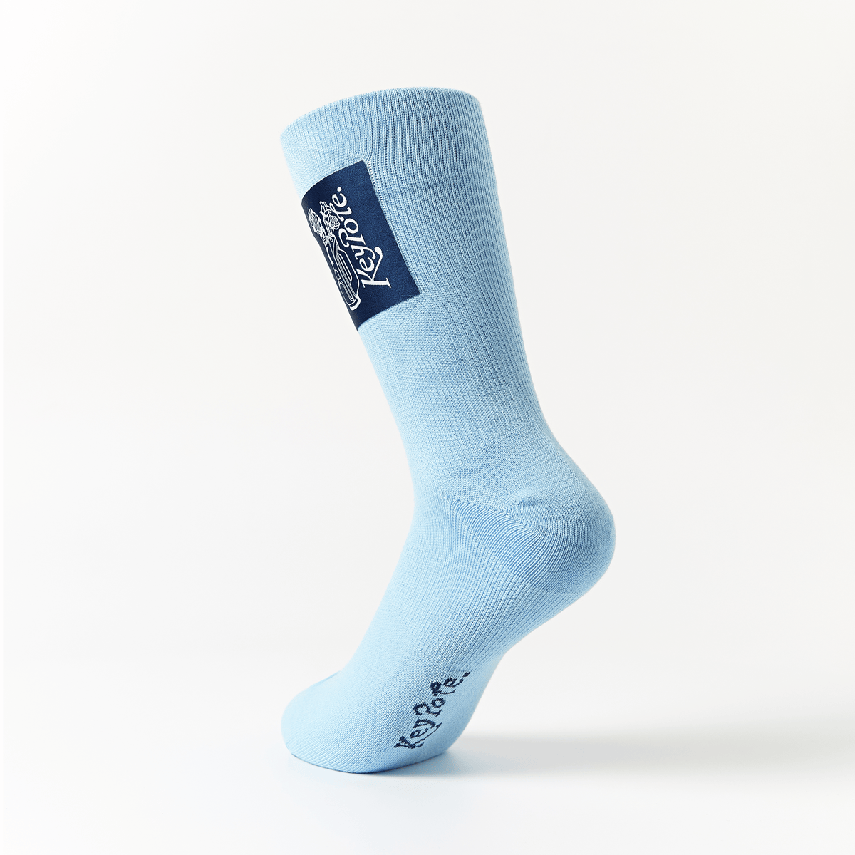 Keypote Men's Side Logo Crew Socks - Blue - Erthe Golf