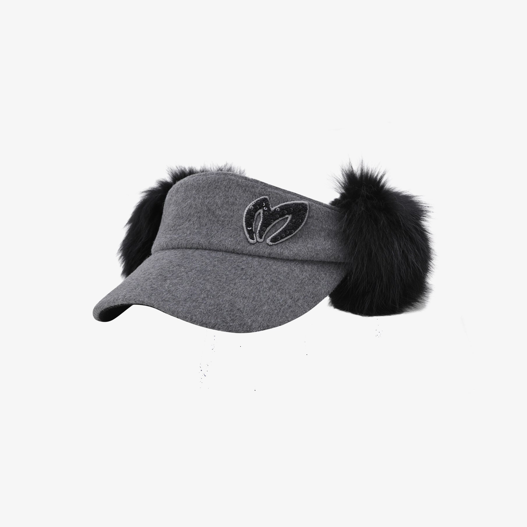 Master Bunny Edition Women's Fur Visor - Grey - Erthe Golf