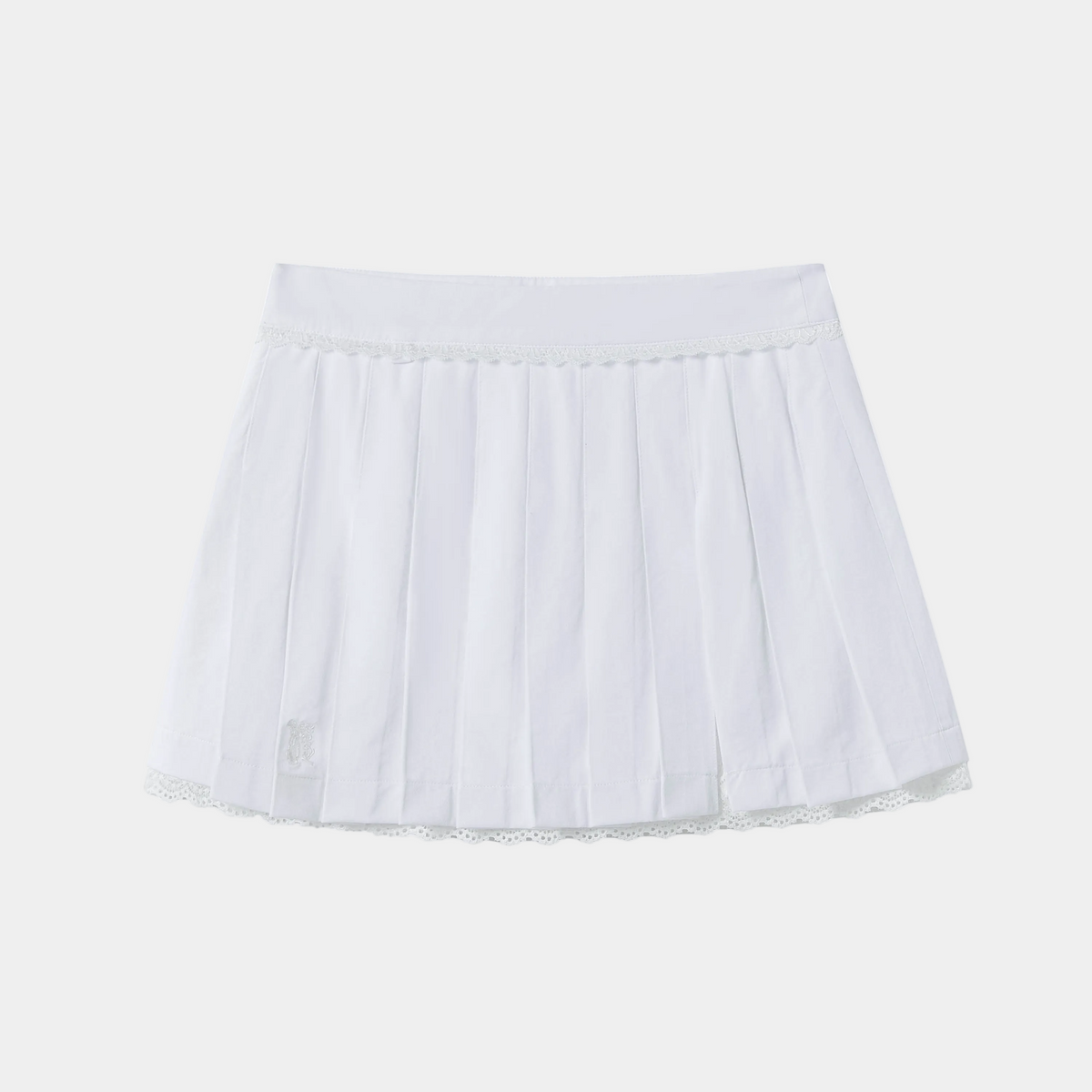 Keypote Pleated Lace White Skirt - Erthe Golf