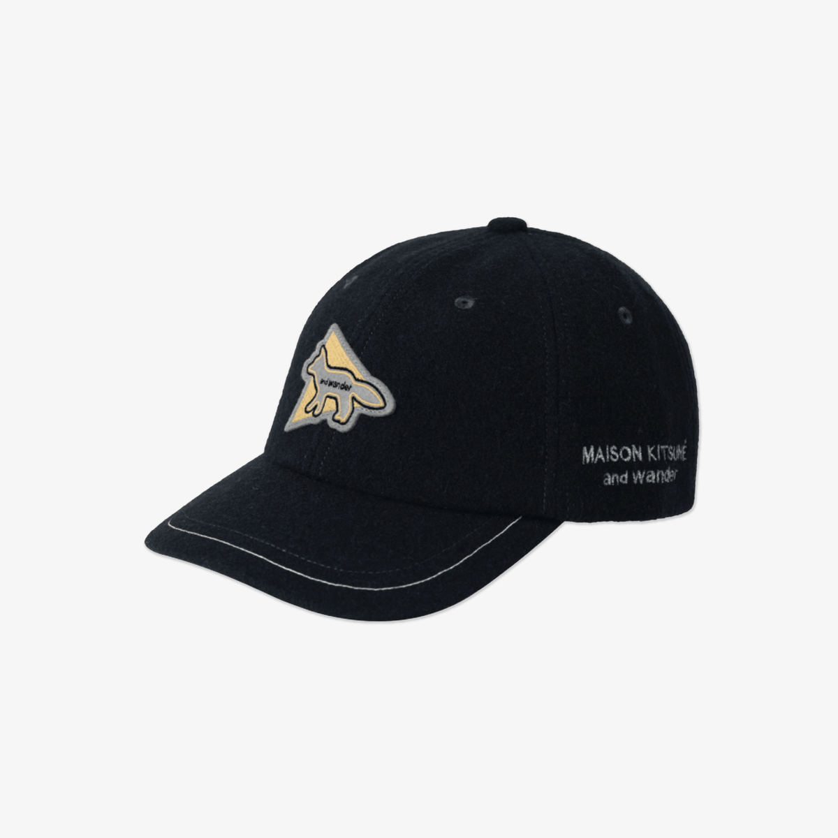 Maison Kitsune Knit Hat - Black - Erthe Golf
