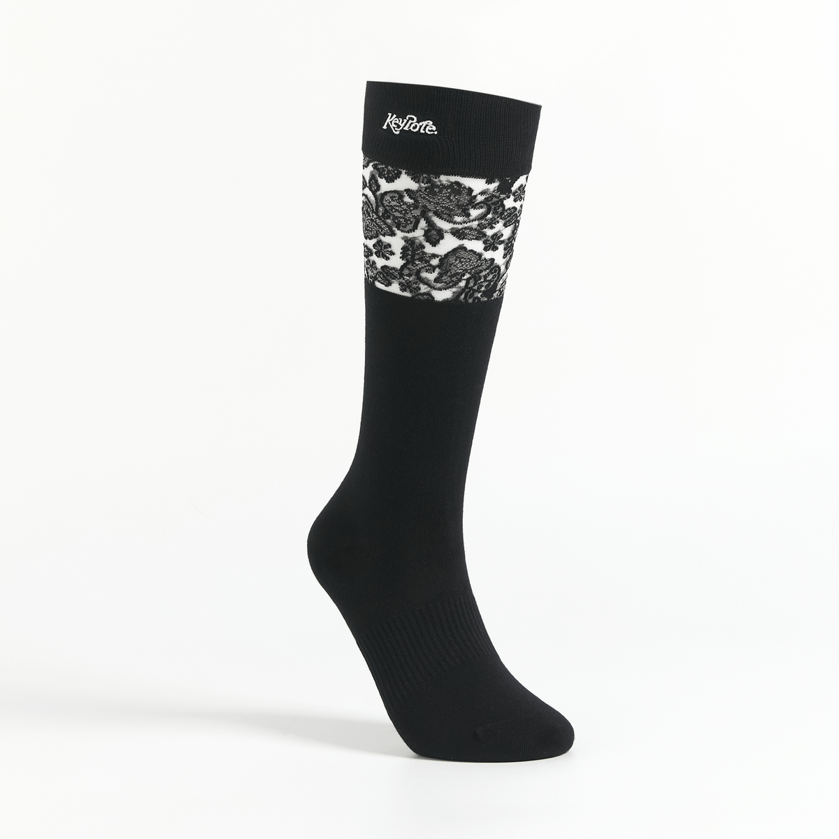 Keypote Women's Lace Calf Socks - Black - Erthe Golf