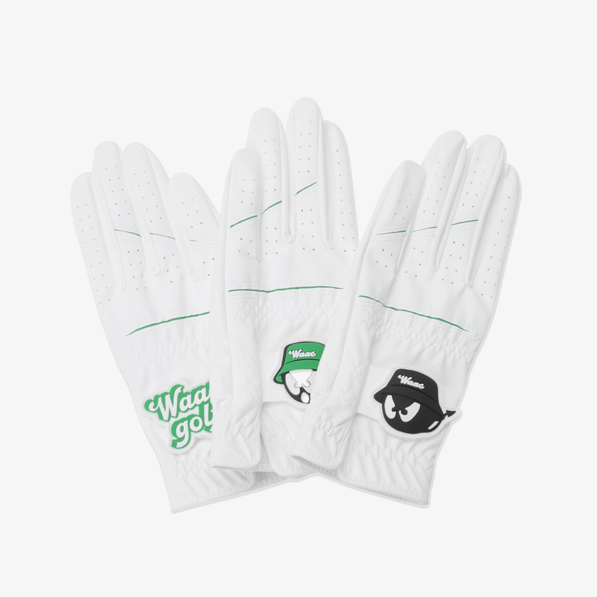 3-pack synthetic leather golf gloves with bucket wrist, featuring partial punching for excellent ventilation and a comfortable fit.