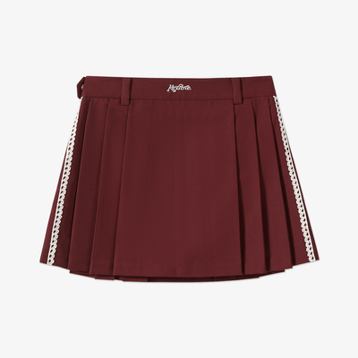 Keypote Women's Pleated Skort - Burgundy