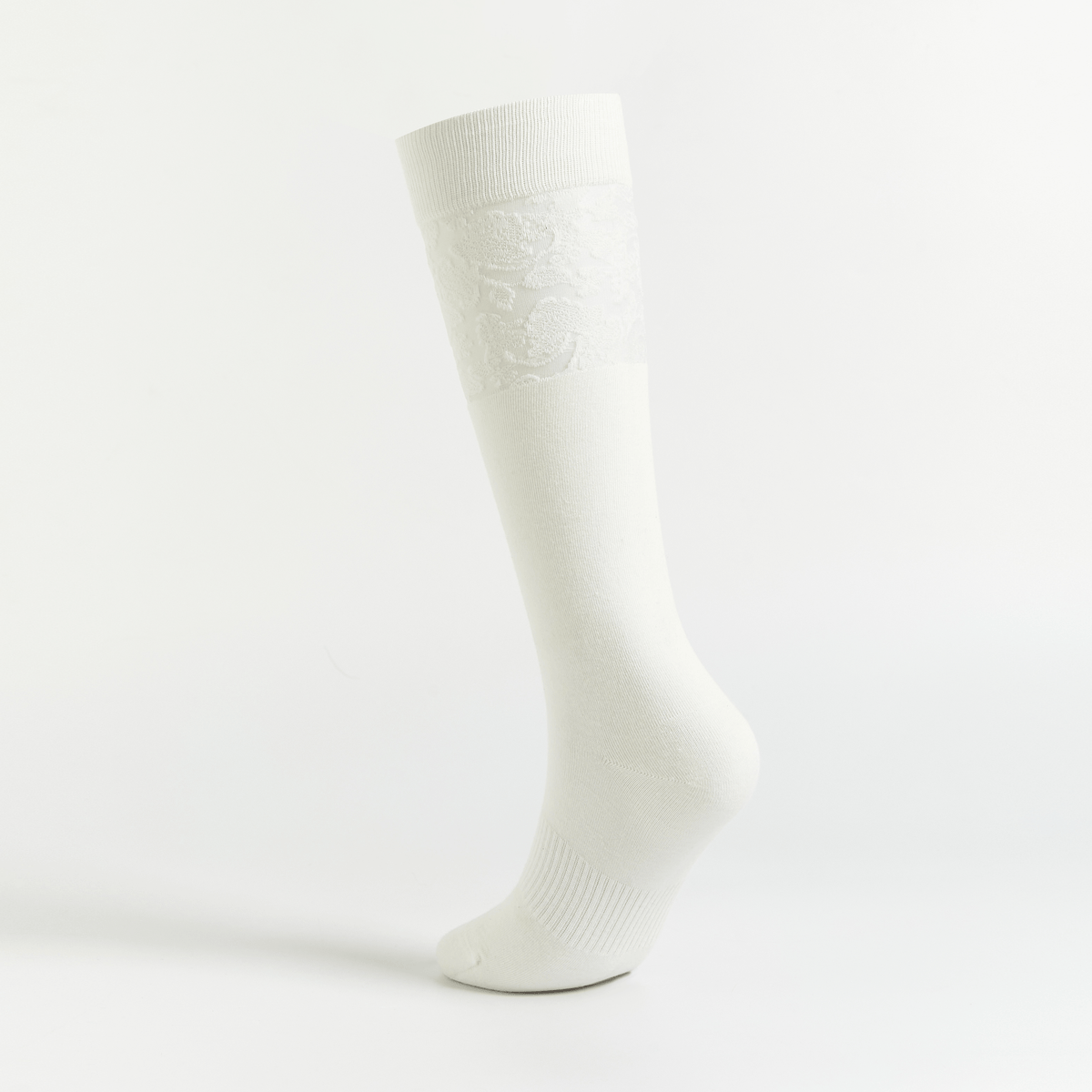 Keypote Women's Lace Calf Socks - White - Erthe Golf