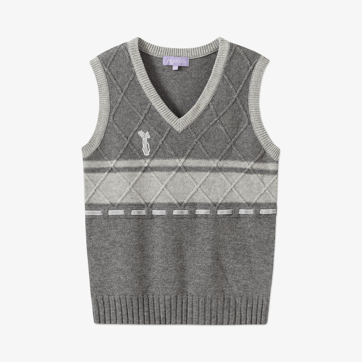Keypote Knitted Vest - Grey