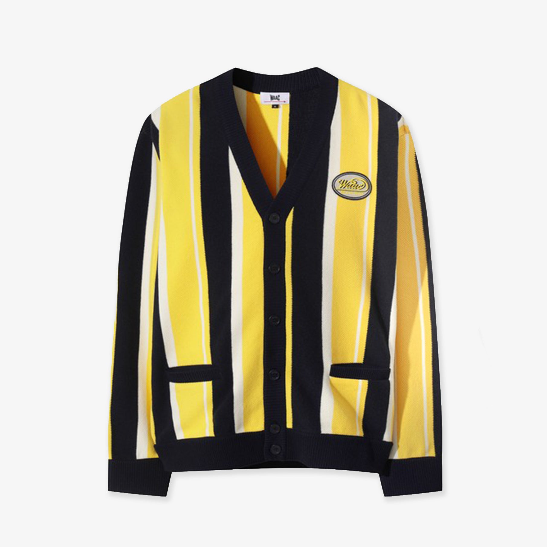 WAAC Men's Stripe Cardigan - Yellow - Erthe Golf
