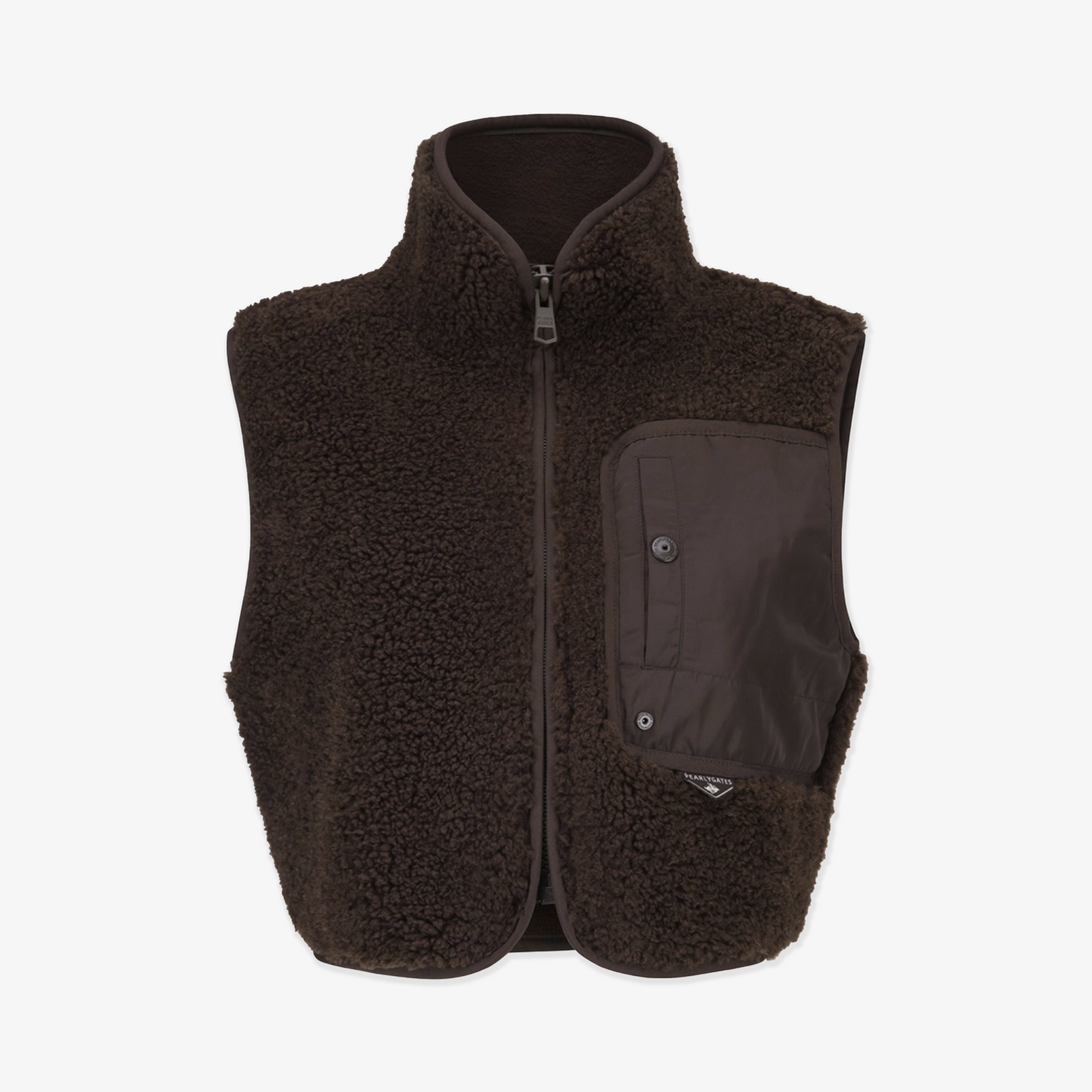 Pearly Gates Women's Brown Fleece Vest – tailored fit, full-zip, soft fleece for golf layering.