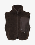 Pearly Gates Women's Brown Fleece Vest – tailored fit, full-zip, soft fleece for golf layering.