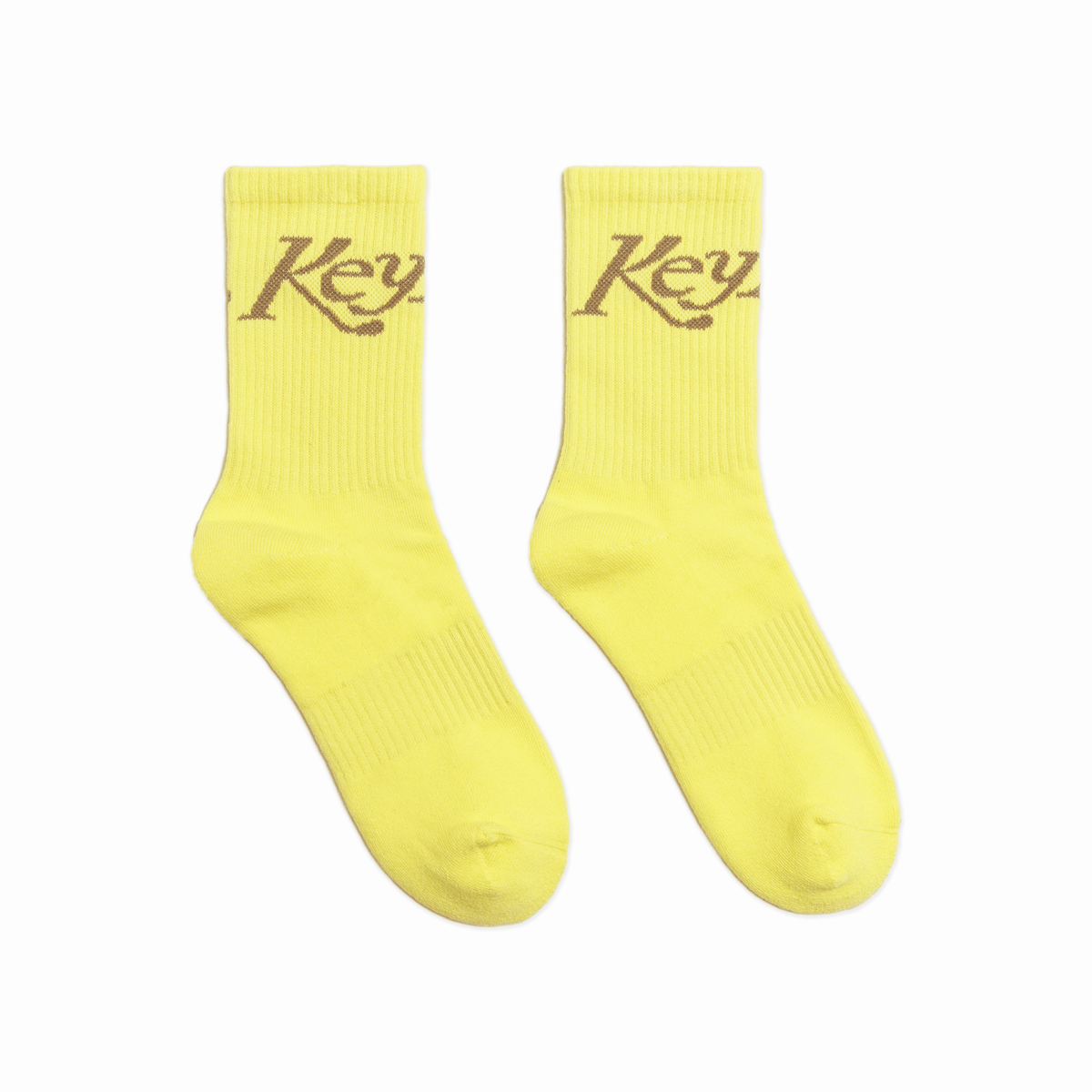 Keypote Men's Logo Crew Socks - Yellow - Erthe Golf