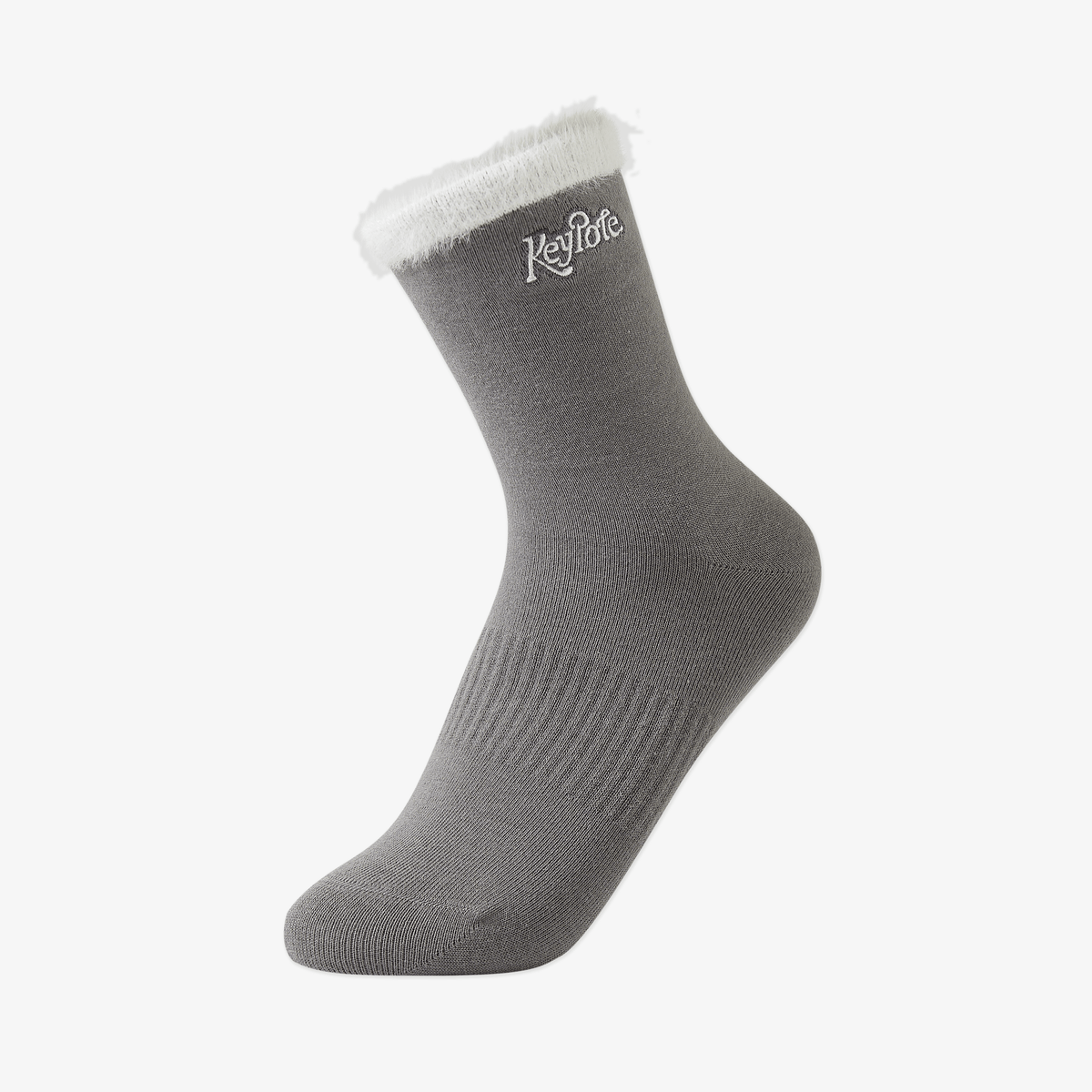 Keypote Women's Fluffy Crew Socks - Grey - Erthe Golf