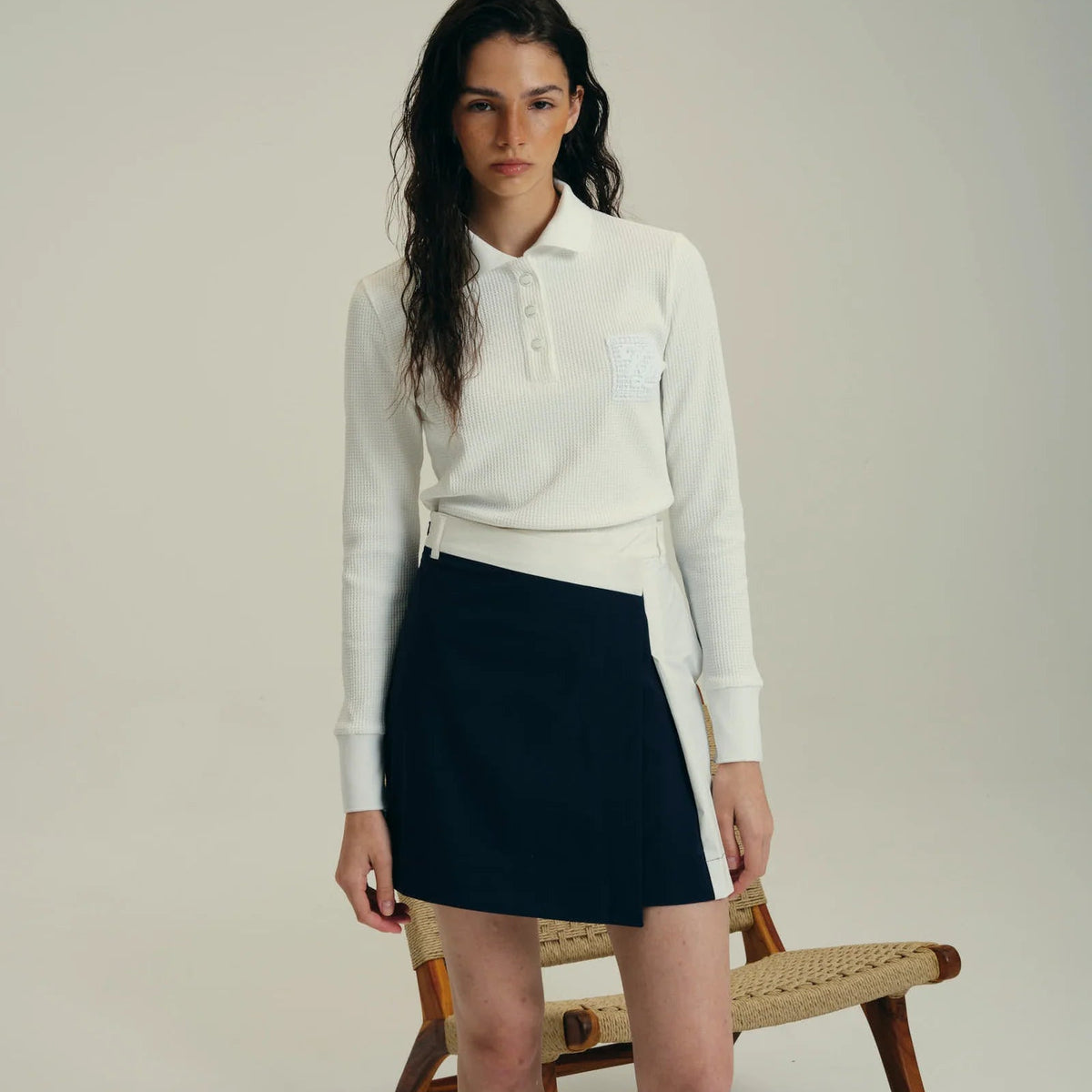 Women's Ribbon Panel Skirt - Violet