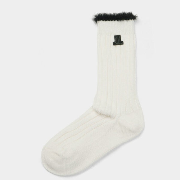Lanvin Blanc Fur Socks