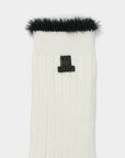 Lanvin Blanc Fur Socks