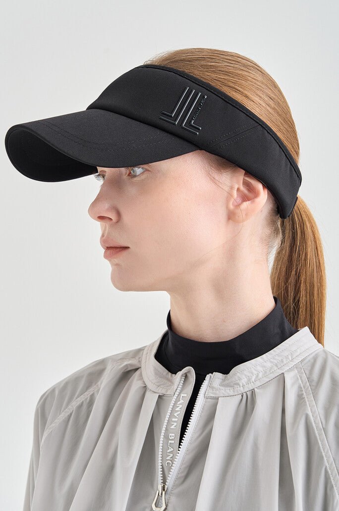 Lanvin Blanc Logo Sun Visor - Black - Erthe Golf