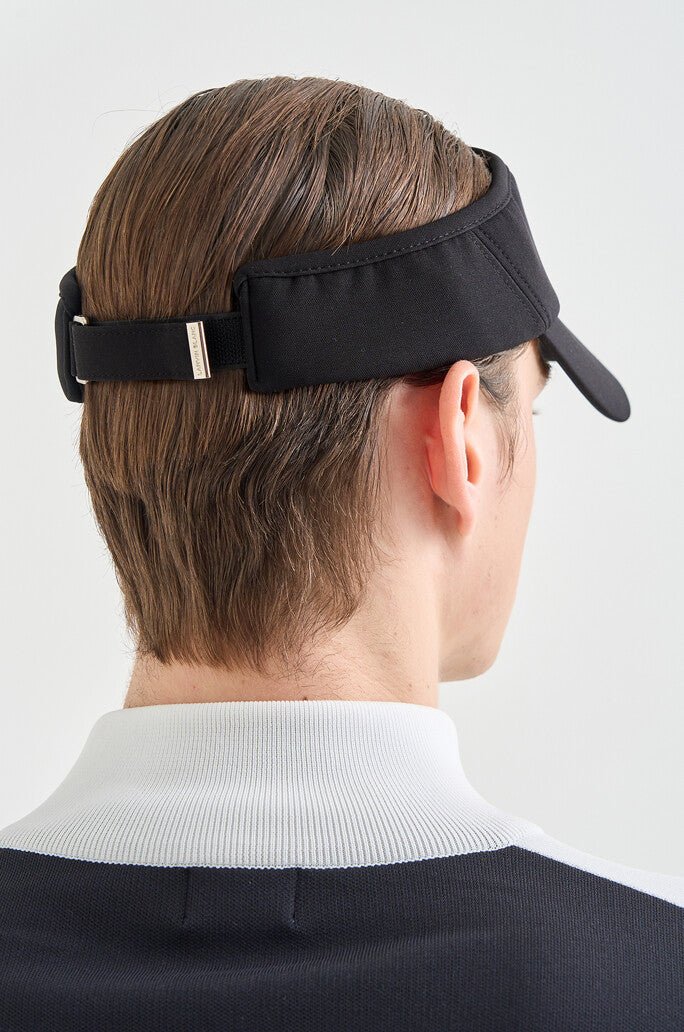 Lanvin Blanc Logo Sun Visor - Black - Erthe Golf