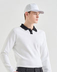 Lanvin Blanc Contrast Collar Knit Top