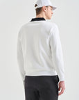 Lanvin Blanc Contrast Collar Knit Top