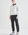 Lanvin Blanc Contrast Collar Knit Top