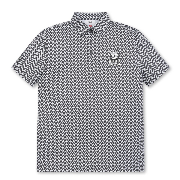 WAAC Men's Optical Illusion Short Sleeve Polo T-Shirt