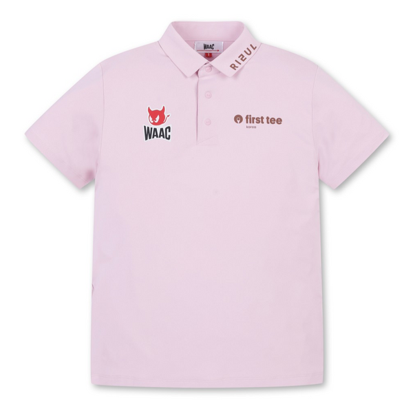 WAAC Kid's Public First Tee Short-Sleeved Polo Pink