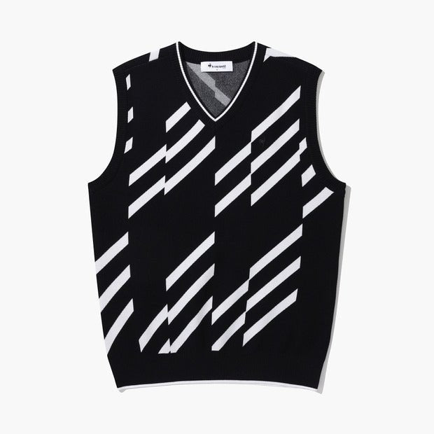Le Coq Golf Men's Twill Pattern Pullover Vest - Erthe Golf
