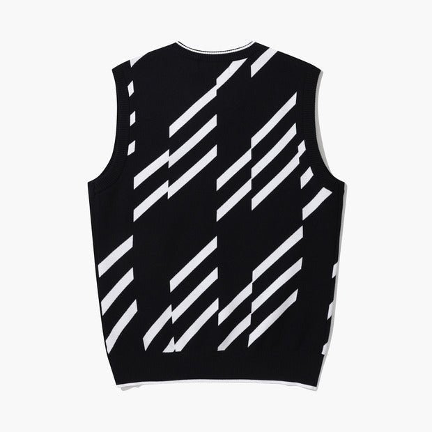 Le Coq Golf Men's Twill Pattern Pullover Vest - Erthe Golf