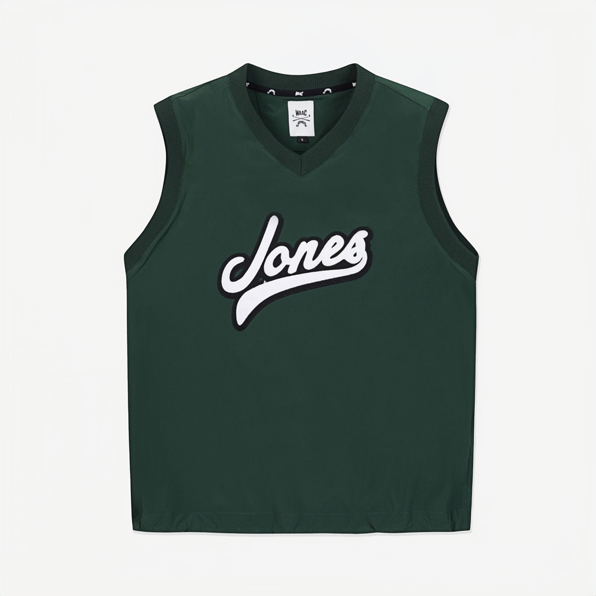 Slightly oversized women's vest from the WAAC x Jones limited edition, lightweight and stretchy, made of polyester. Adjustable fit with string and stopper on the sides.