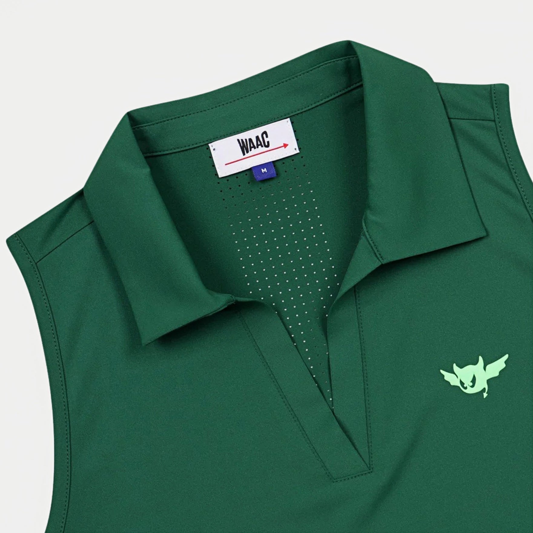 WAAC Micro Mesh Sleeveless Green - Erthe Golf