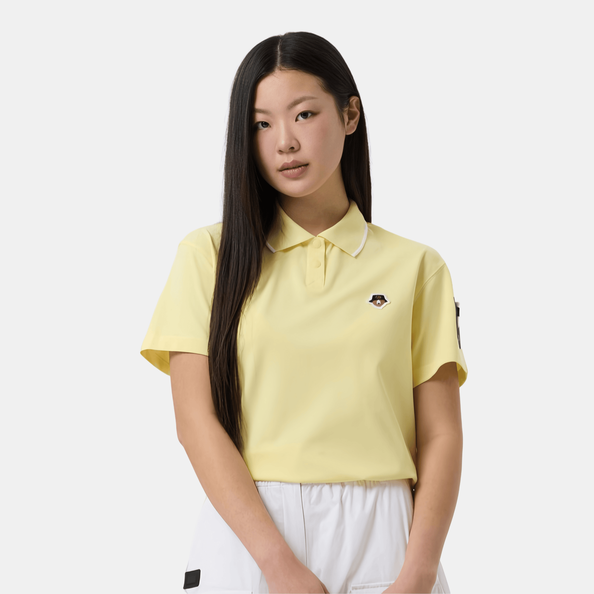 Golden Bear Women's Short Sleeve Polo - Yellow | Erthe Golf Golden Bear Women's Short Sleeve Polo - Yellow | Erthe Golf