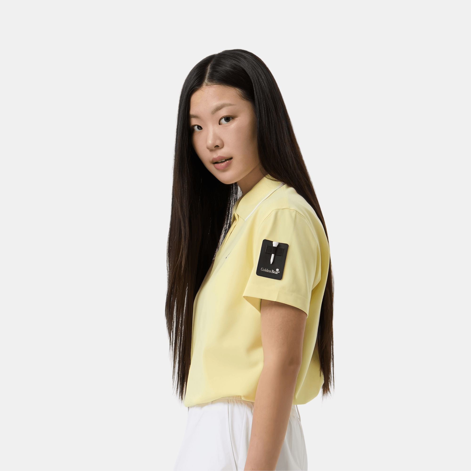 Golden Bear Women&#39;s Short Sleeve Polo - Yellow - Erthe Golf