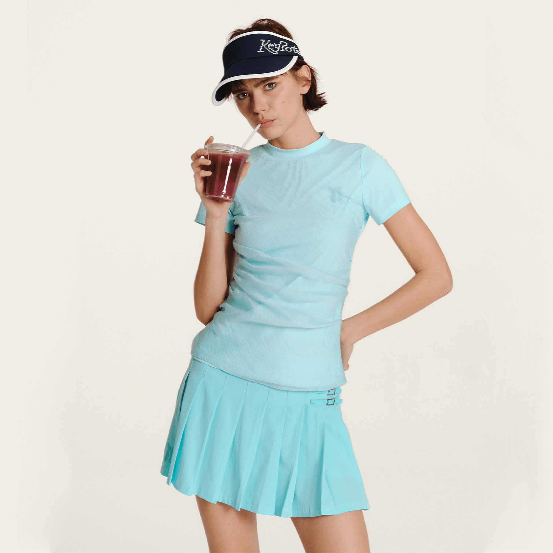 Women's Lightweight T-Shirt - Aqua Blue - Erthe Golf