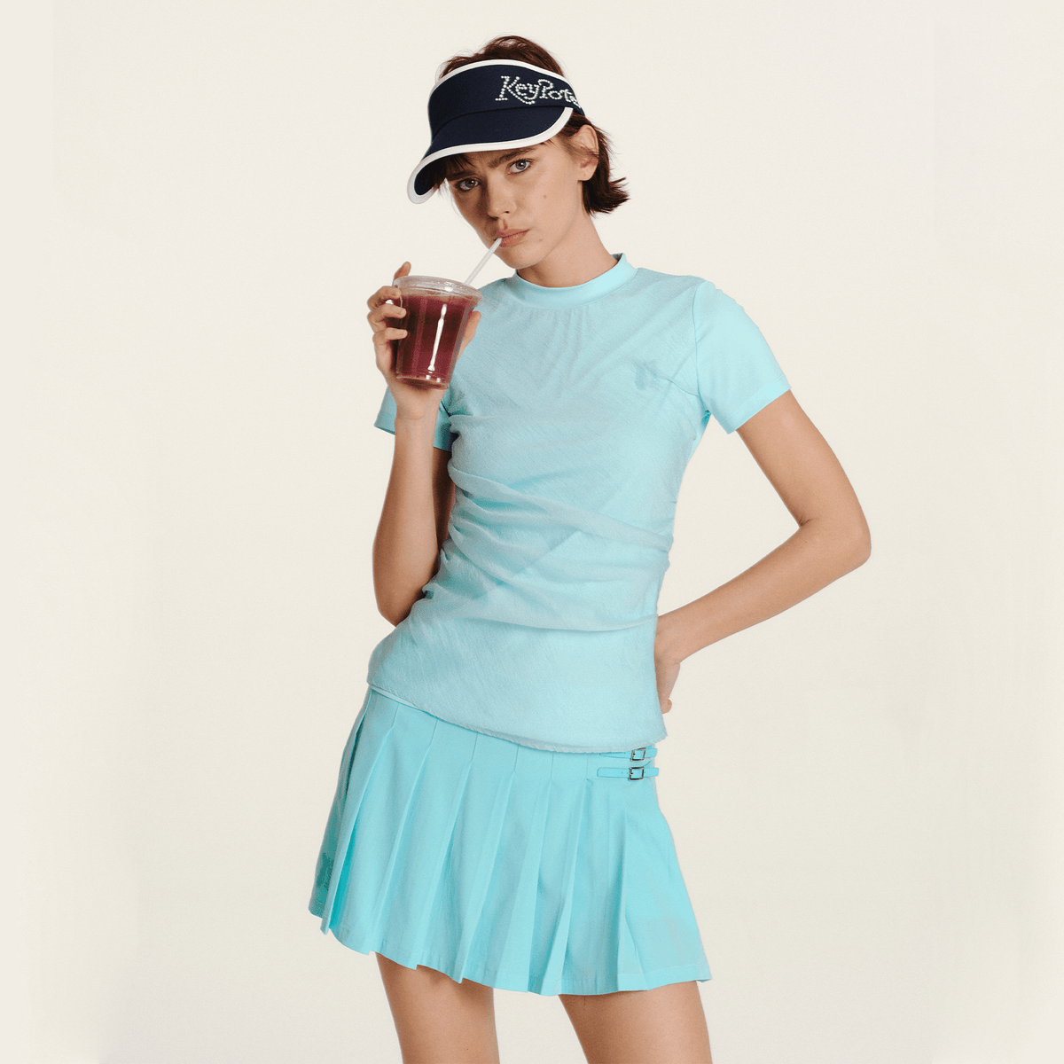 Women's Lightweight T-Shirt - Aqua Blue - Erthe Golf