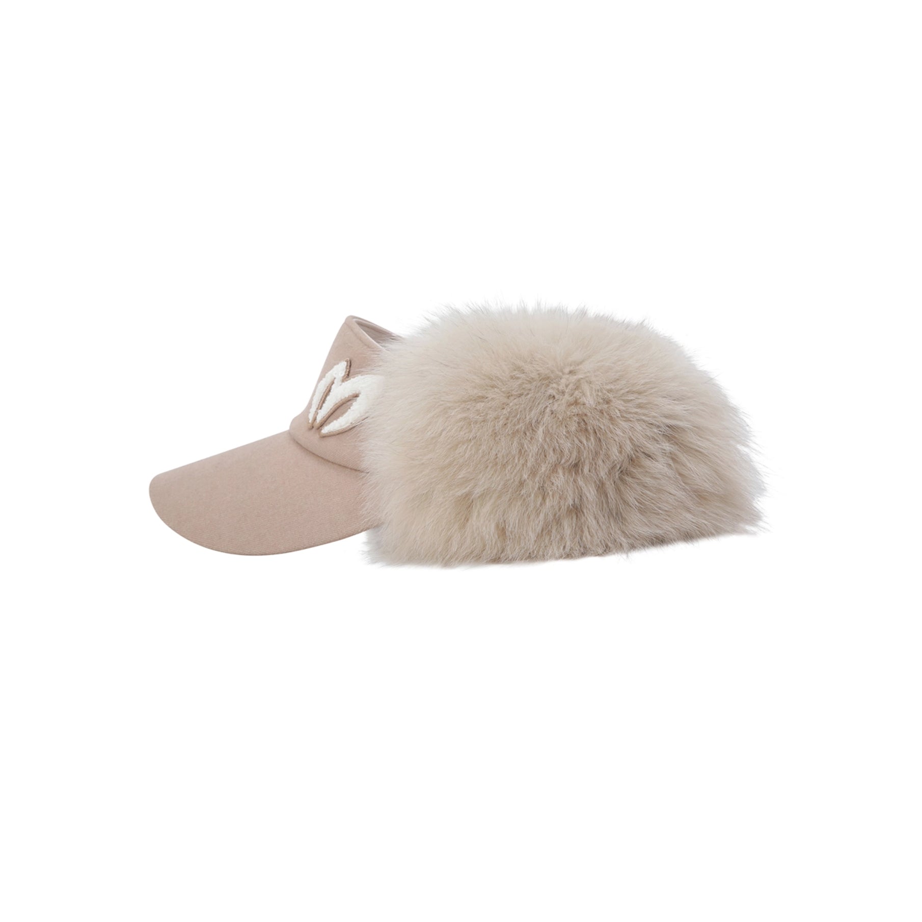 Master Bunny Edition Women's Fur Visor - Beige - Erthe Golf