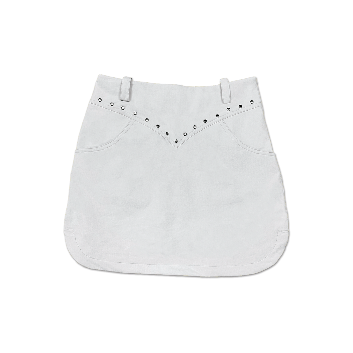 Loveland Studded Golf Skort - Off - White - Erthe Golf