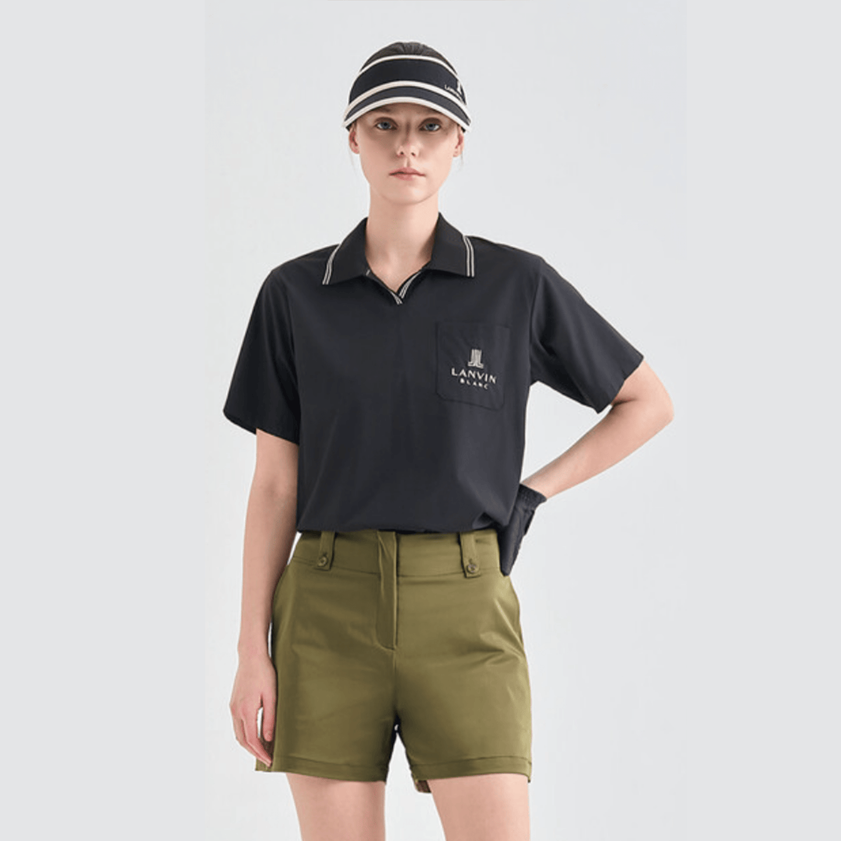 Women's Back - Banding Shorts - Khaki - Erthe Golf