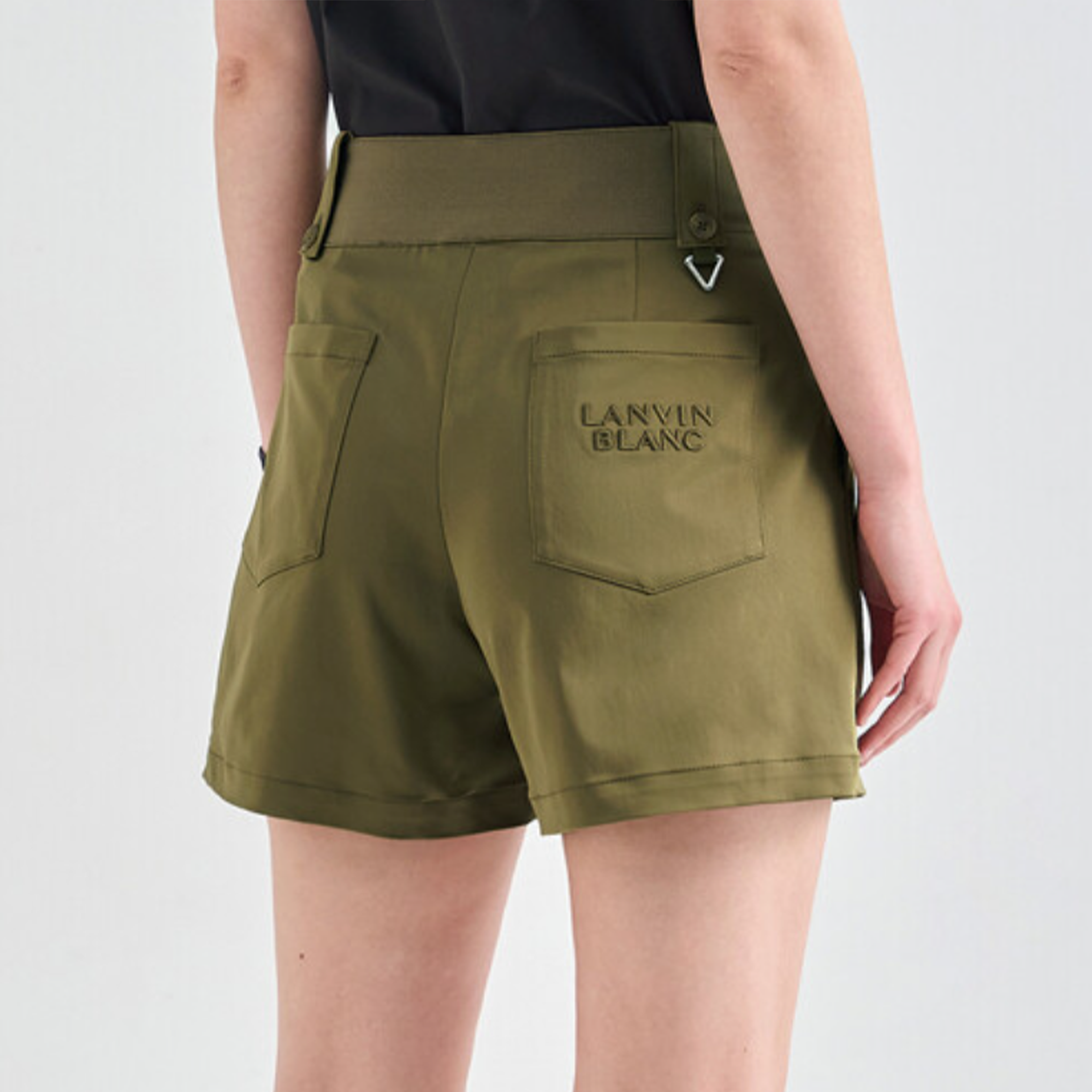Women's Back - Banding Shorts - Khaki - Erthe Golf